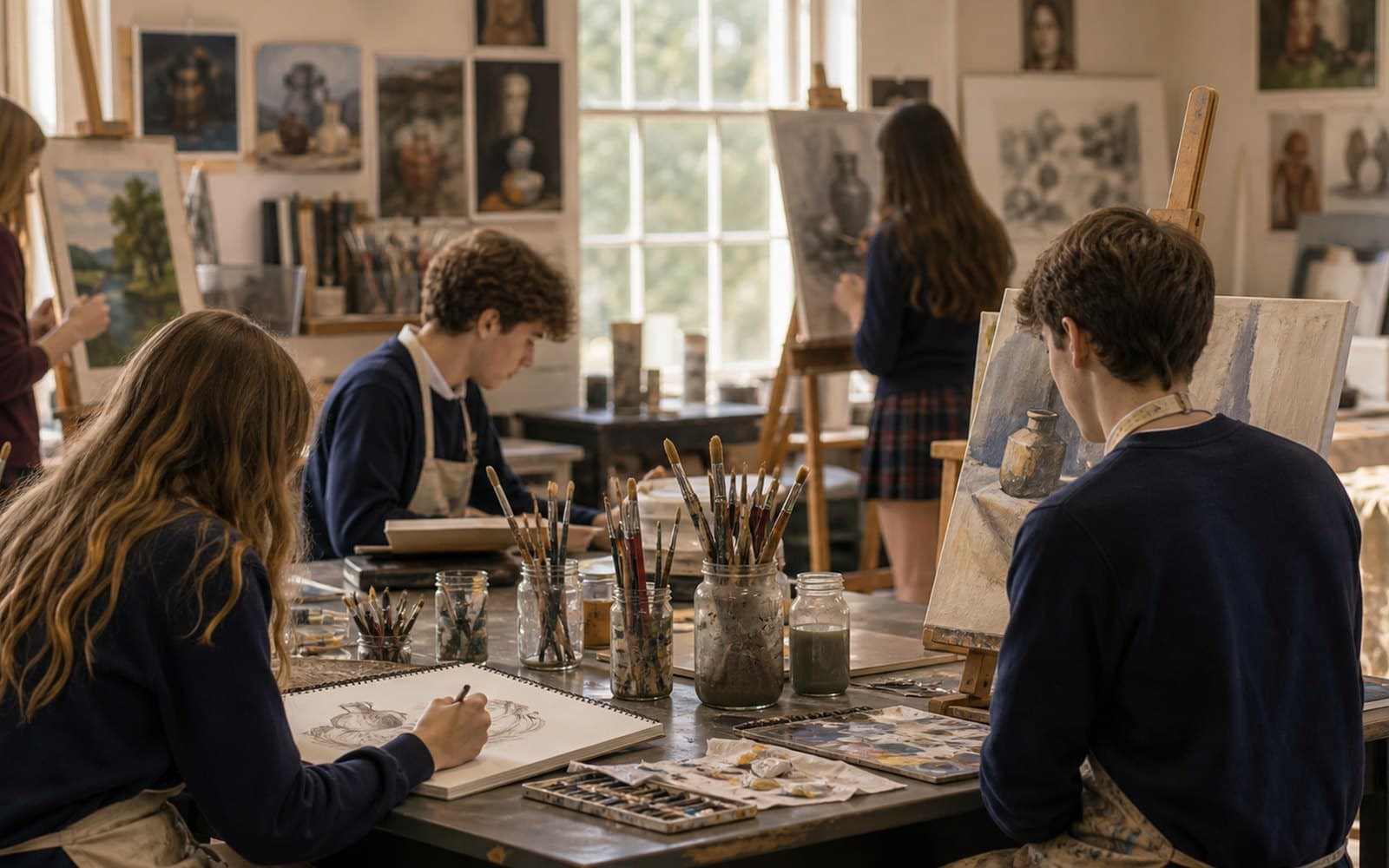 St Paul High School students engaged in the arts