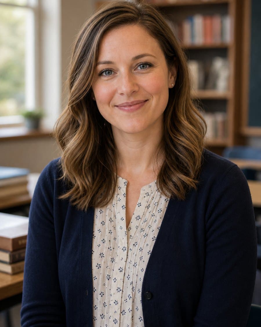Portrait of Ms. Olivia Parker, English Teacher at St Paul High School